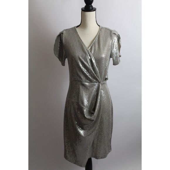 Women’s JM Studio by John Meyer Silver Sequin Dress - AS IS – Size 6 - Picture 1 of 5